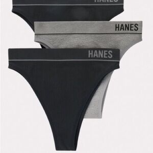 Hanes Originals Women's Underwear Seamless Rib Hi-Rise Cheeky Panties, 3-Pack
